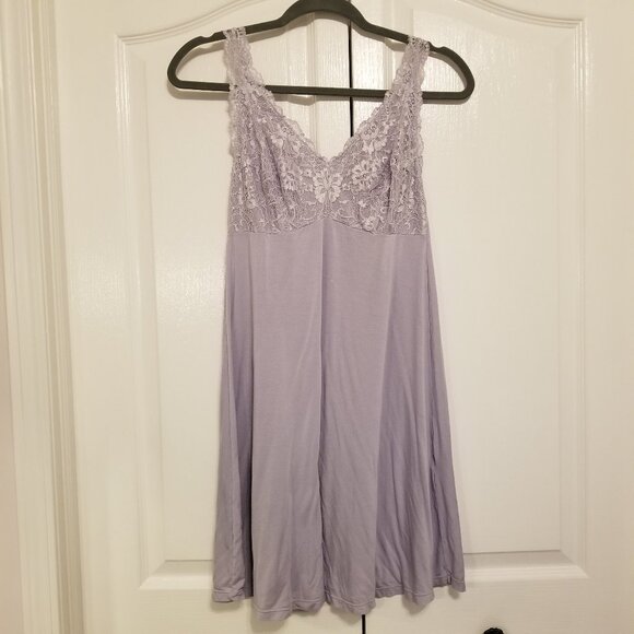 Vintage Nightgown Baby Doll Dress Lace Lilac Lavender Purple M/L - Picture 6 of 10